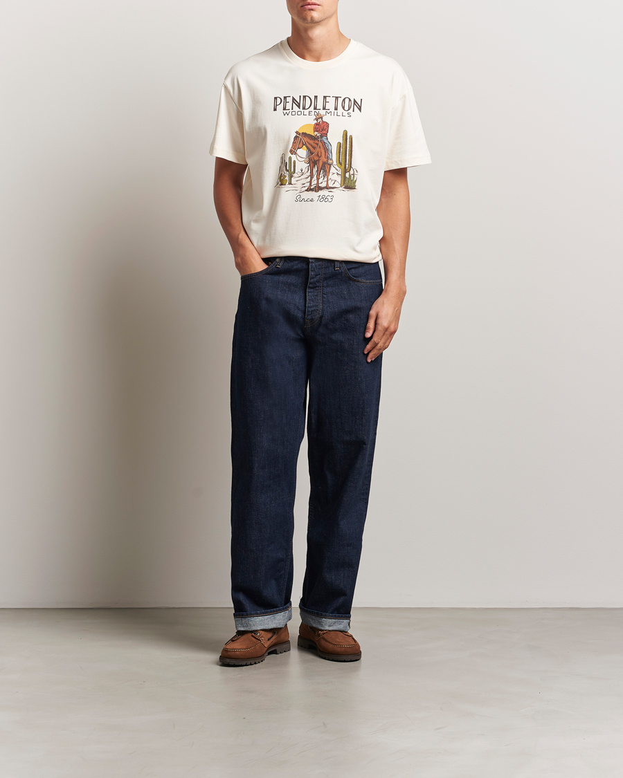 Herr | T-Shirts | Pendleton | Cowboy T-Shirt White