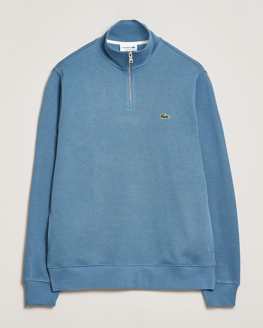 Herr | Tröjor | Lacoste | Rib Interlock Half Zip Limestone