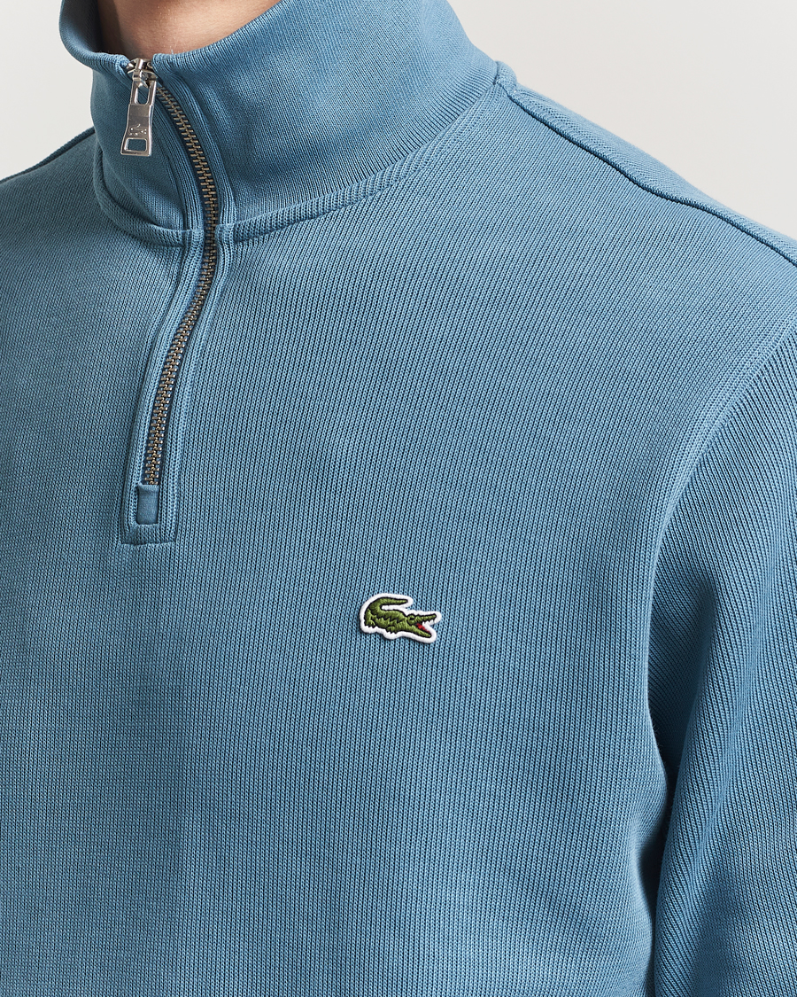 Herr | Tröjor | Lacoste | Rib Interlock Half Zip Limestone