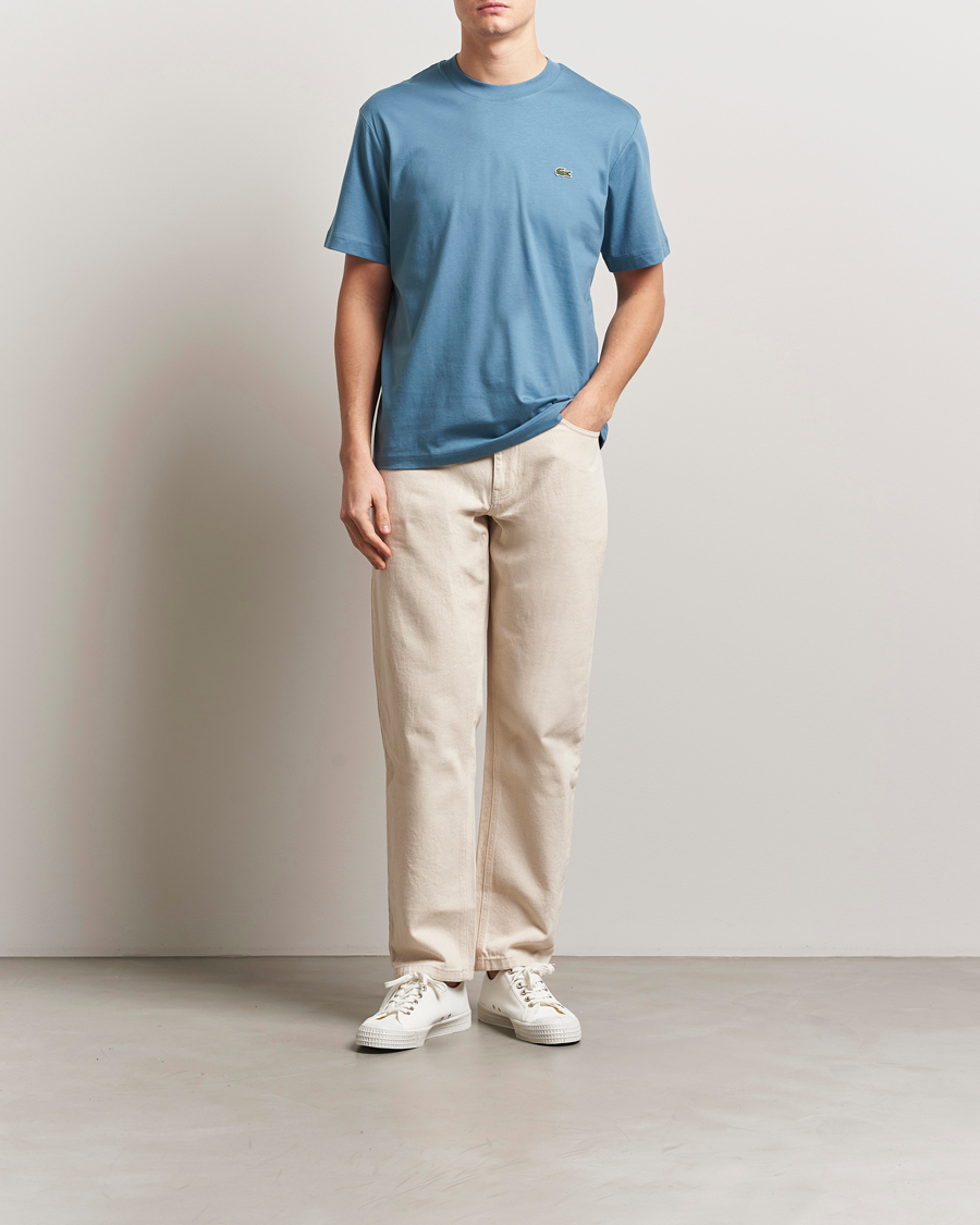 Herr | T-Shirts | Lacoste | Crew Neck T-Shirt Limestone
