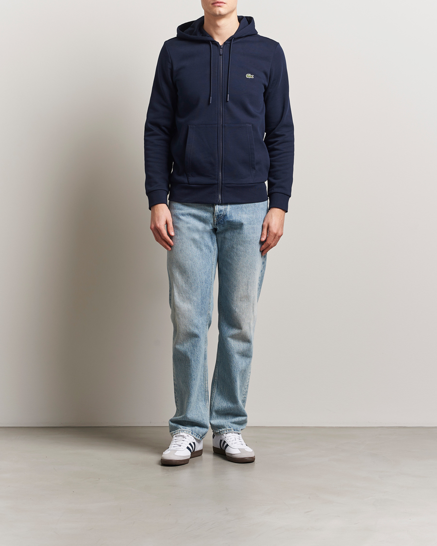 Herr | Tröjor | Lacoste | Full Zip Hoodie Navy Blue