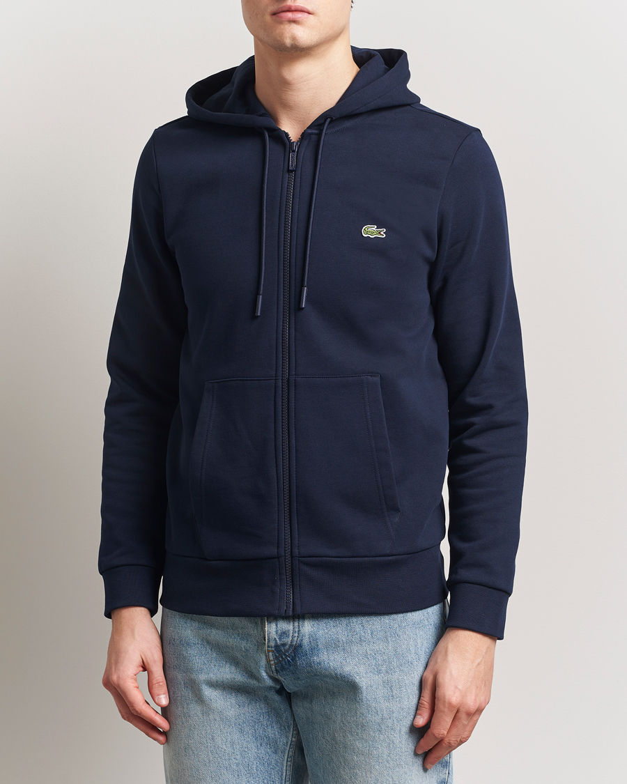 Herr | Tröjor | Lacoste | Full Zip Hoodie Navy Blue