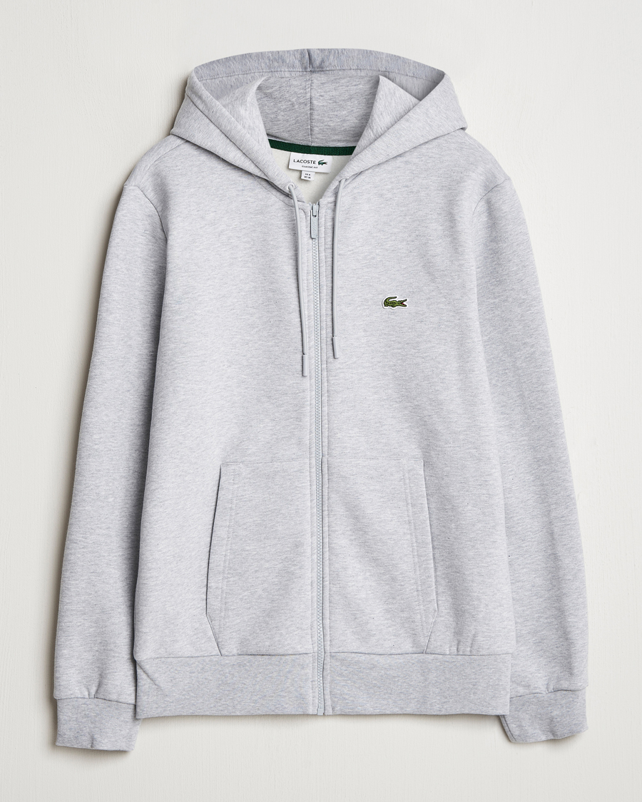 Herr | Tröjor | Lacoste | Full Zip Hoodie Silver Chine