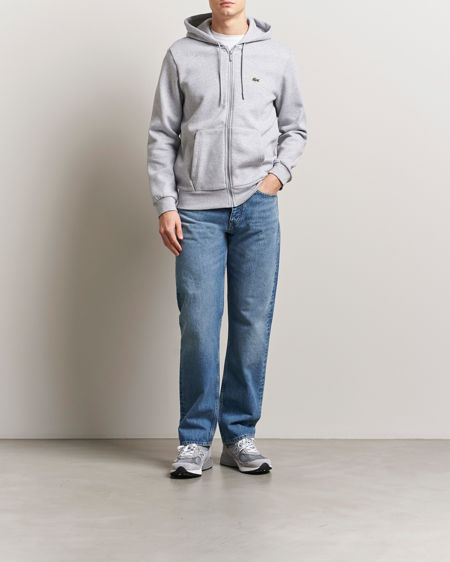 Herr | Tröjor | Lacoste | Full Zip Hoodie Silver Chine