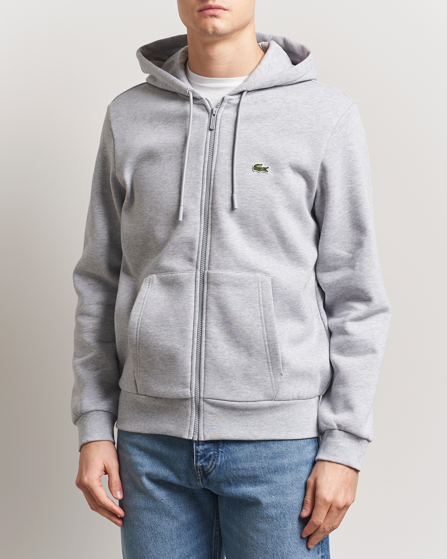 Herr | Tröjor | Lacoste | Full Zip Hoodie Silver Chine