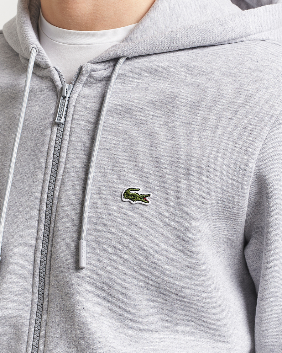 Herr | Tröjor | Lacoste | Full Zip Hoodie Silver Chine