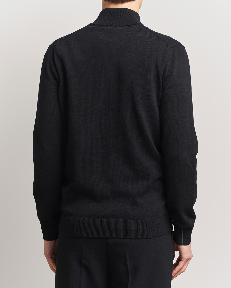 Herr | Tröjor | Lacoste | Cotton Knitted Half Zip Black
