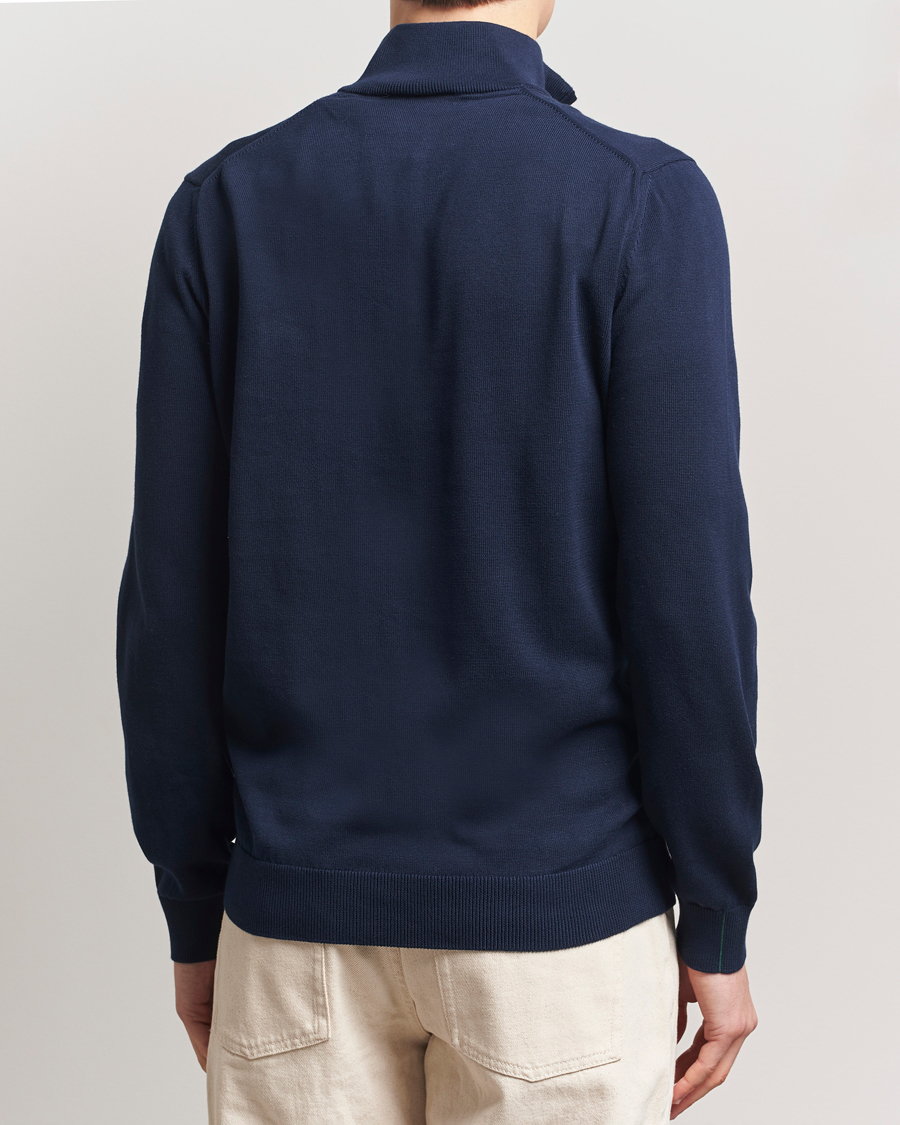 Herr | Tröjor | Lacoste | Cotton Knitted Half Zip Navy