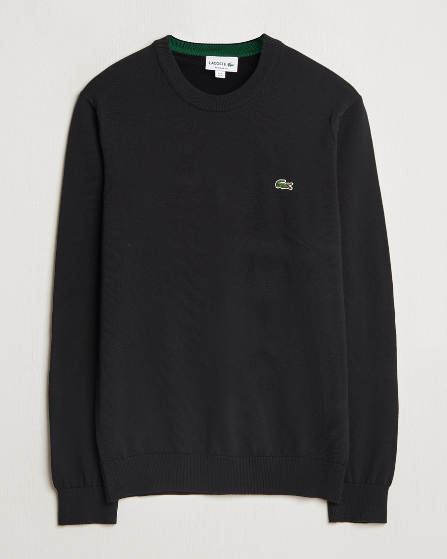 Herr | Tröjor | Lacoste | Cotton Knitted Sweater Black