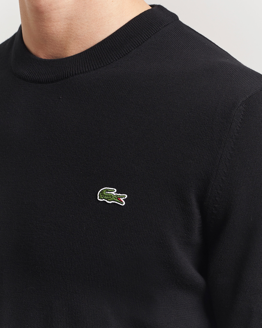 Herr | Tröjor | Lacoste | Cotton Knitted Sweater Black