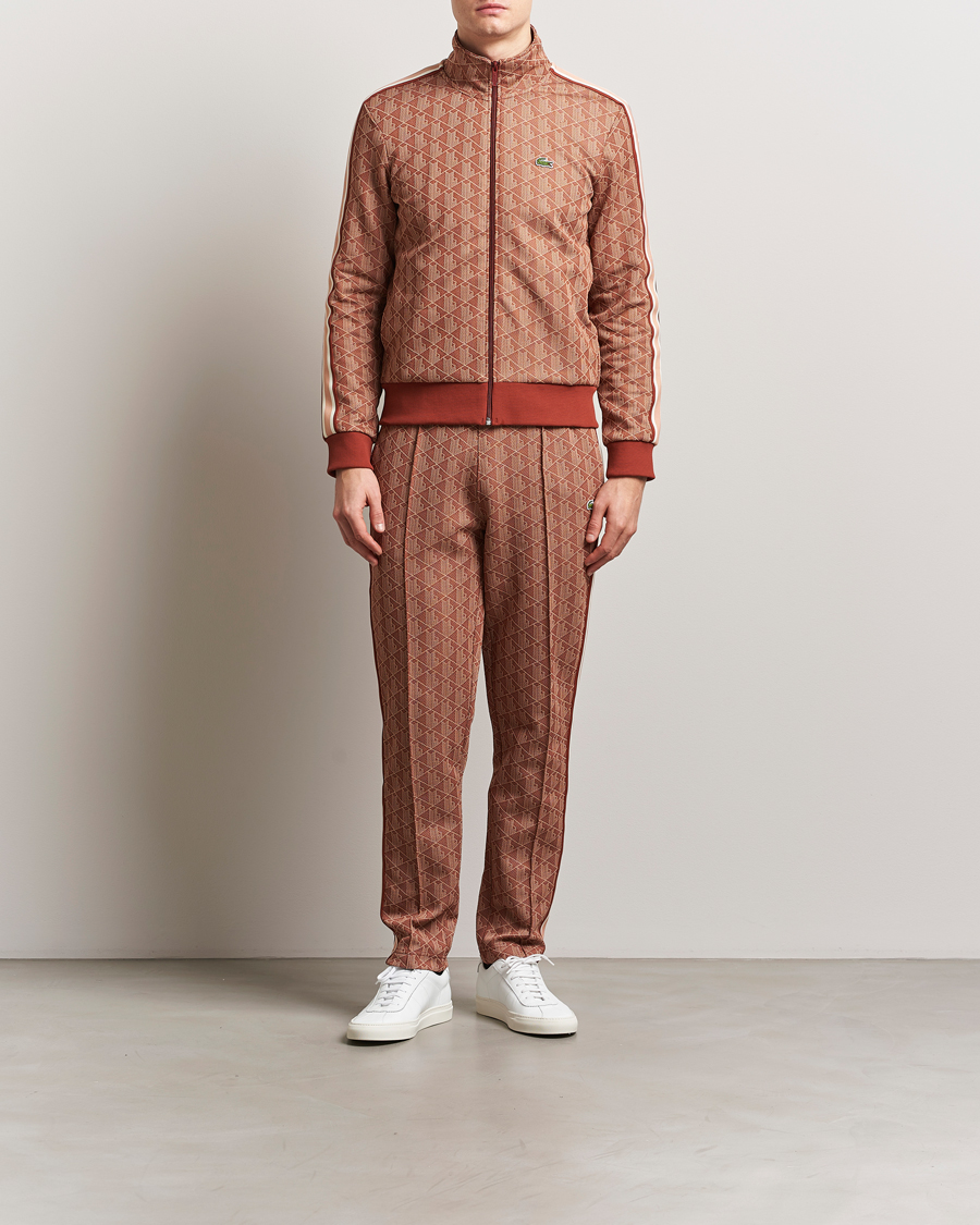 Herr | Byxor | Lacoste | Monogram Track Pants Iberis/Latte