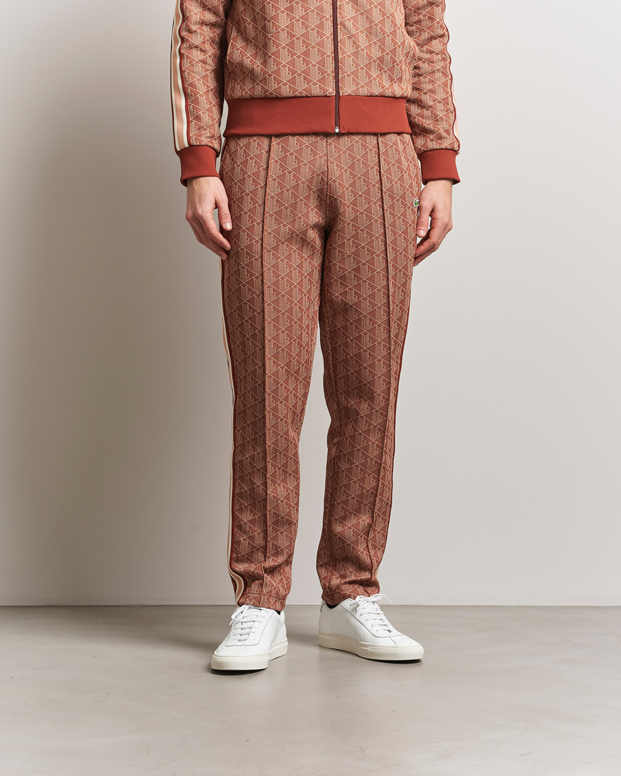 Herr | Byxor | Lacoste | Monogram Track Pants Iberis/Latte