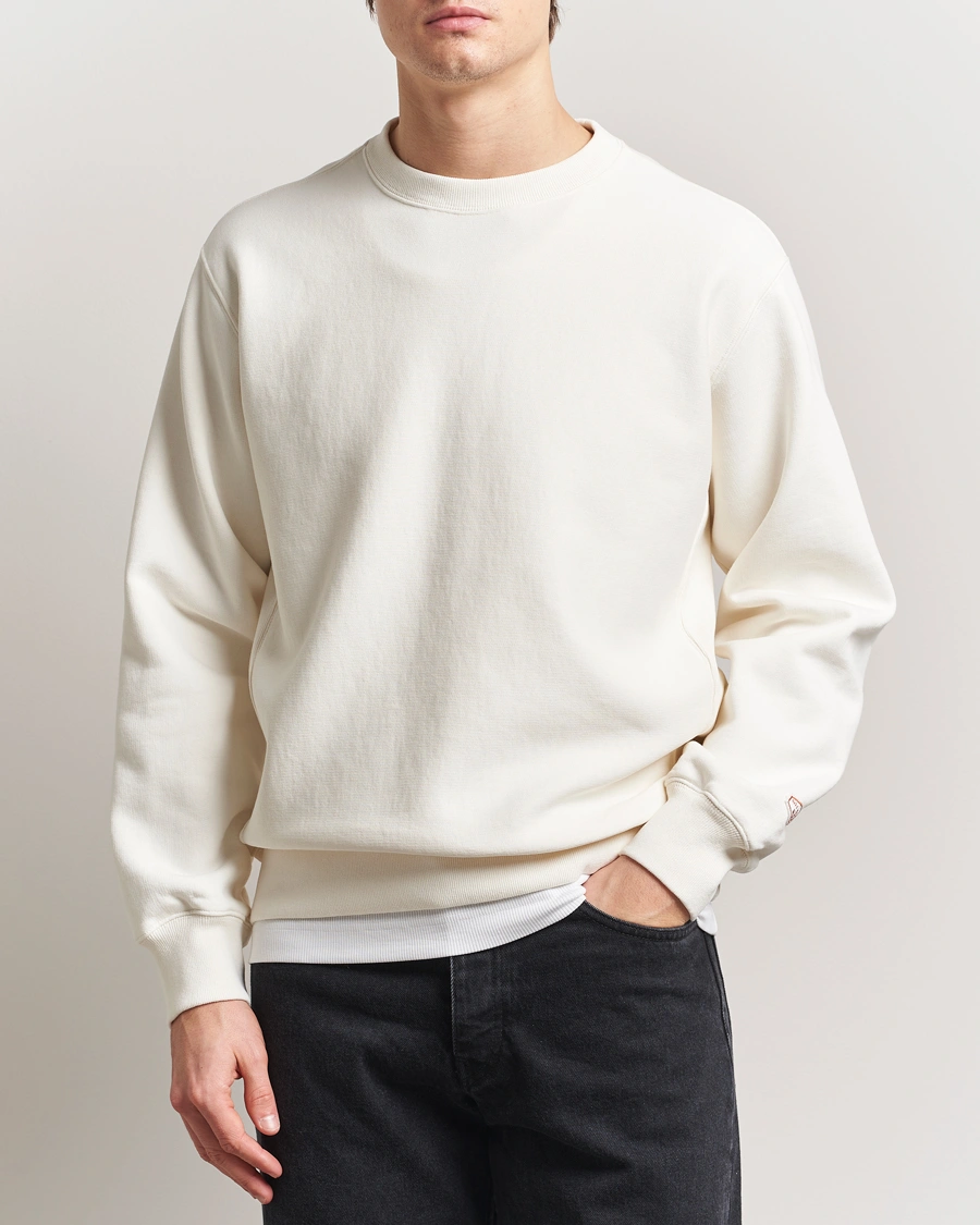 Herr | Tröjor | Nudie Jeans | Hasse Crew Neck Sweatshirt Ecru