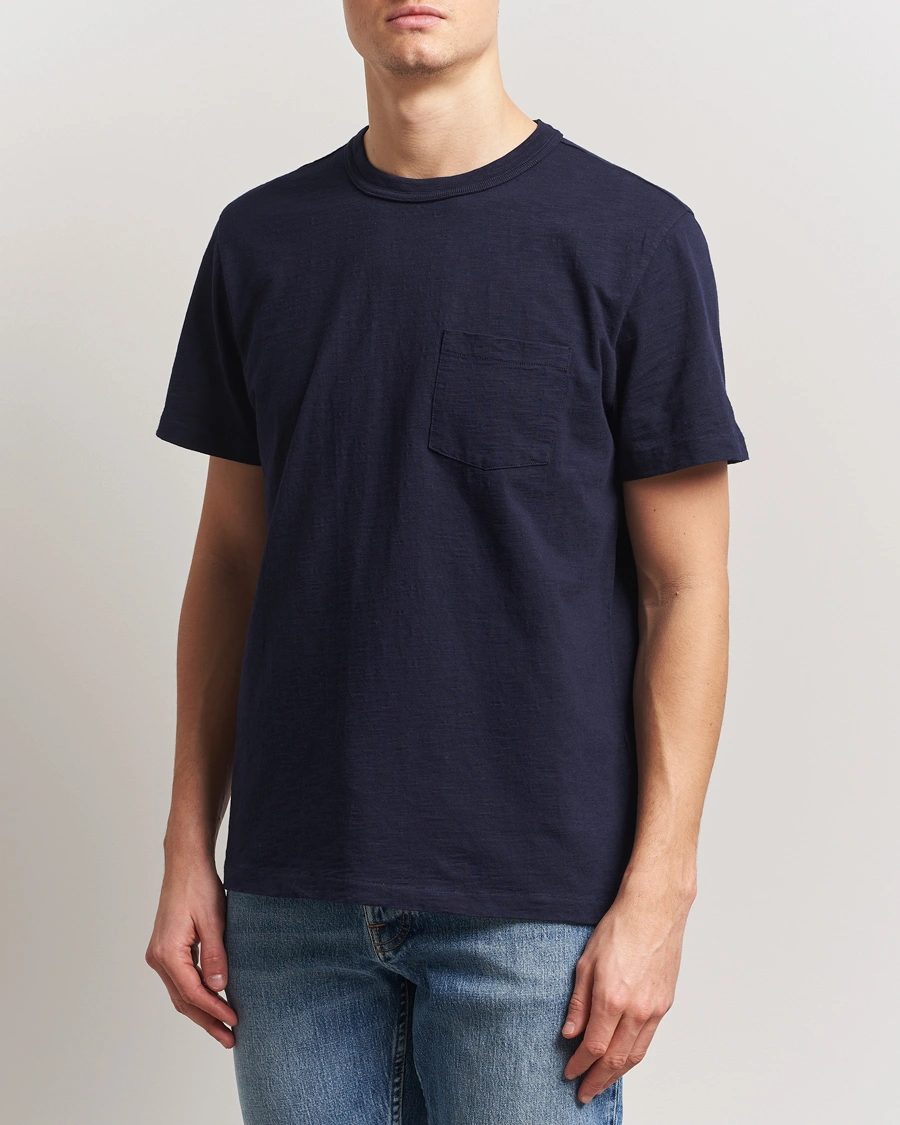 Herr | T-Shirts | Nudie Jeans | Roy Heavy Slub T-Shirt Blueberry