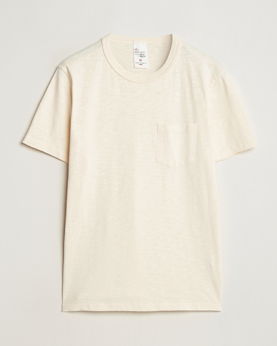 Herr | T-Shirts | Nudie Jeans | Roy Heavy Slub T-Shirt Ecru