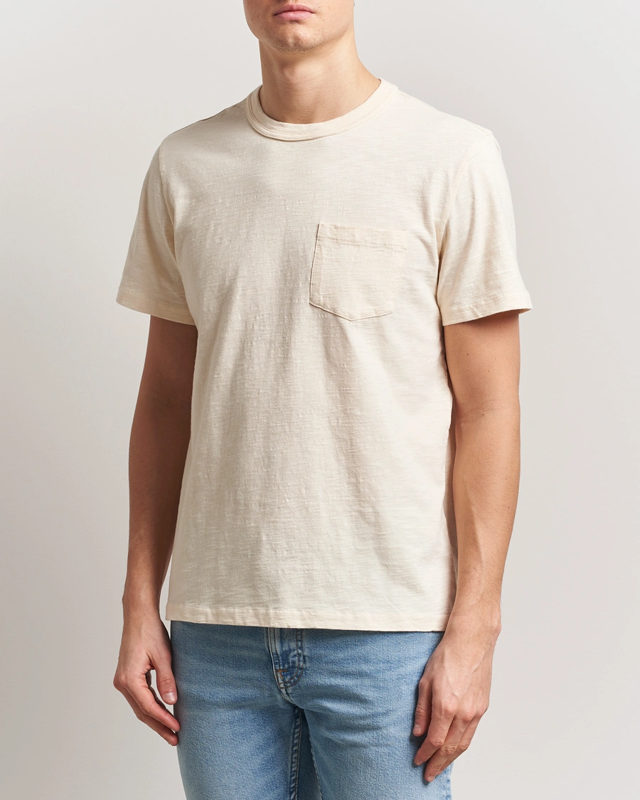 Herr | T-Shirts | Nudie Jeans | Roy Heavy Slub T-Shirt Ecru