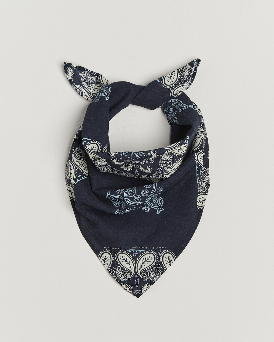 Herr | Scarves | Nudie Jeans | Ingrid Paisley Bandana Navy