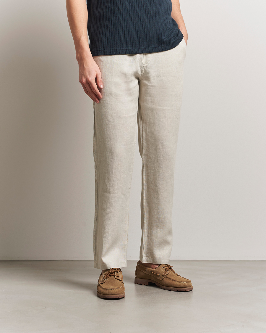 Herr | Byxor | Samsøe Samsøe | Jabari Linen Drawstring Trousers Moonstruck