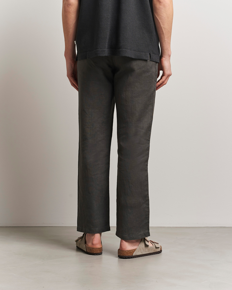 Herr | Byxor | Samsøe Samsøe | Jabari Linen Drawstring Trousers Beluga Grey