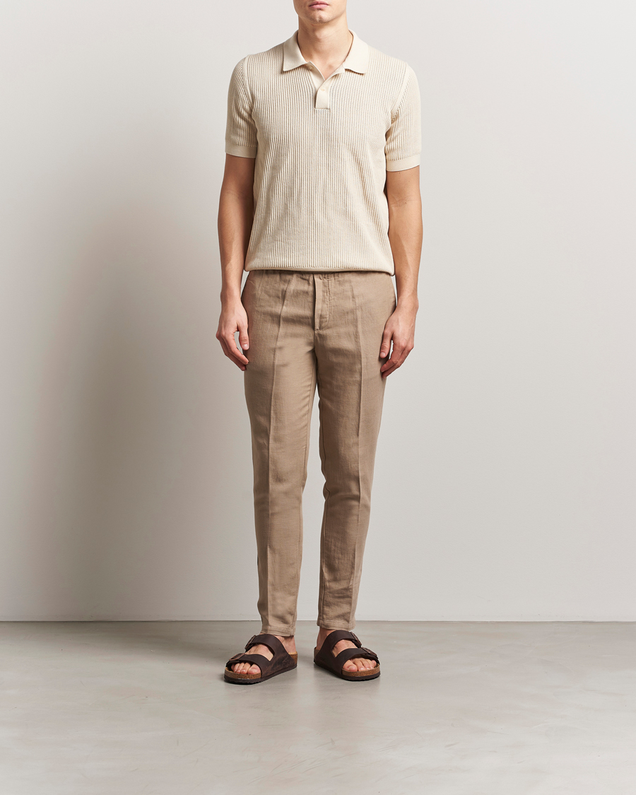 Herr | Byxor | Samsøe Samsøe | Smithy Linen/Cotton Drawstring Trousers Greige
