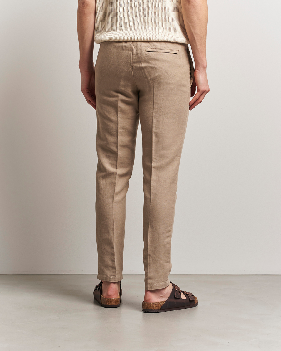 Herr | Byxor | Samsøe Samsøe | Smithy Linen/Cotton Drawstring Trousers Greige