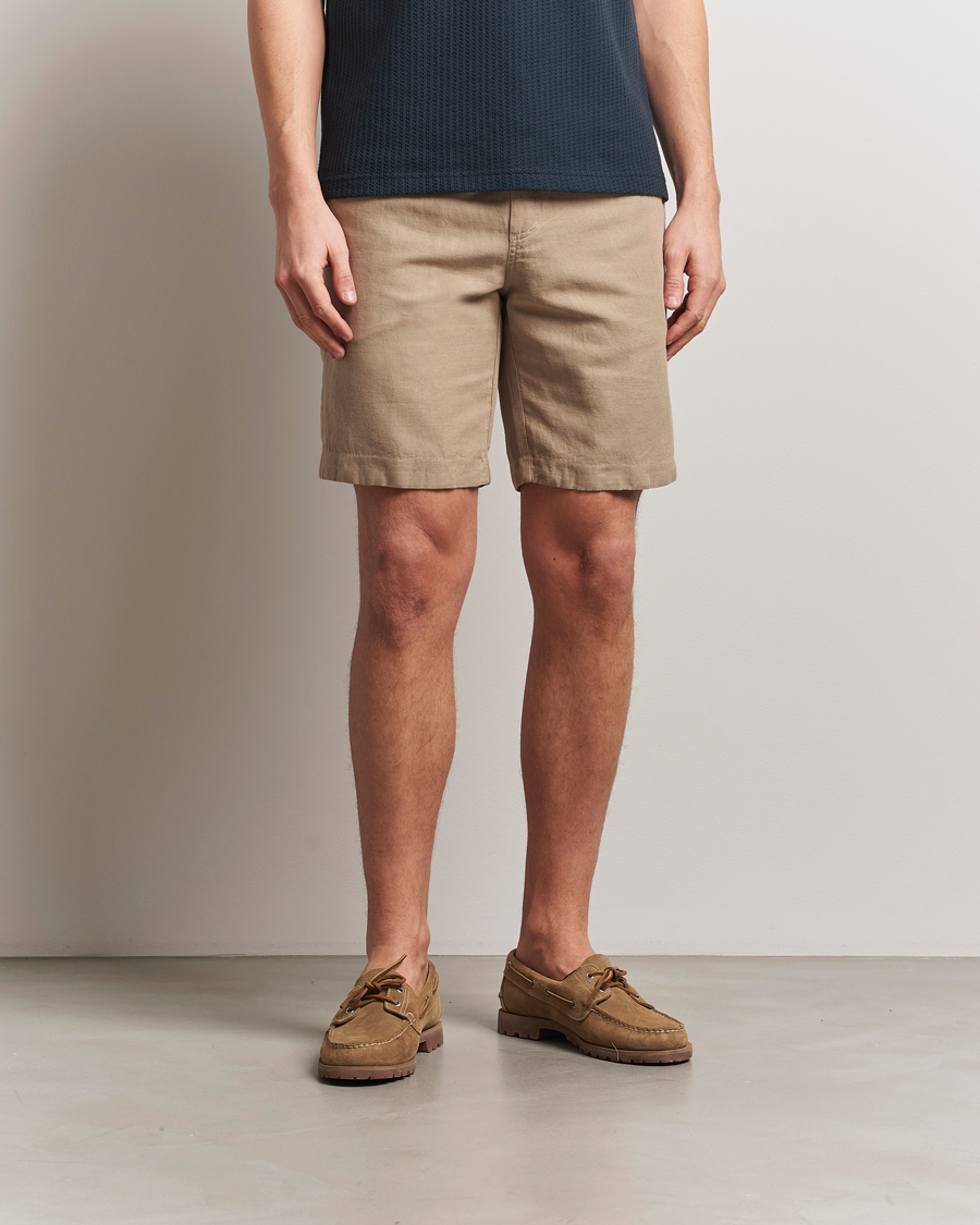 Herr | Shorts | Samsøe Samsøe | Smith Cotton/Linen Drawstring Shorts Greige