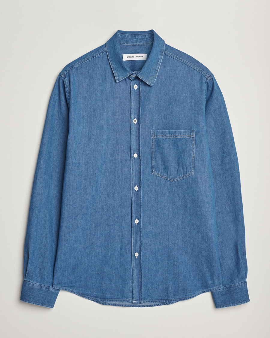 Herr | Skjortor | Samsøe Samsøe | Ryan Chambray Shirt Light Blue
