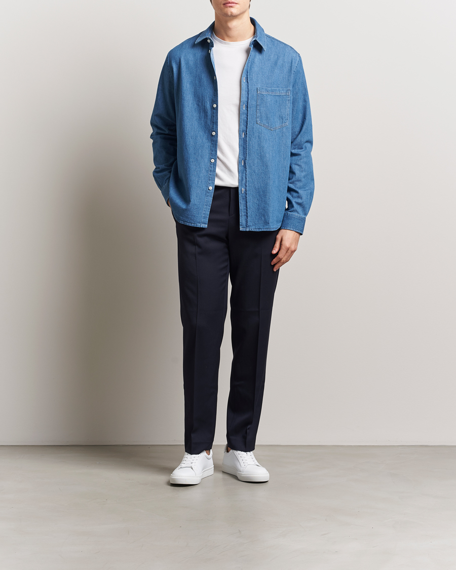Herr | Skjortor | Samsøe Samsøe | Ryan Chambray Shirt Light Blue