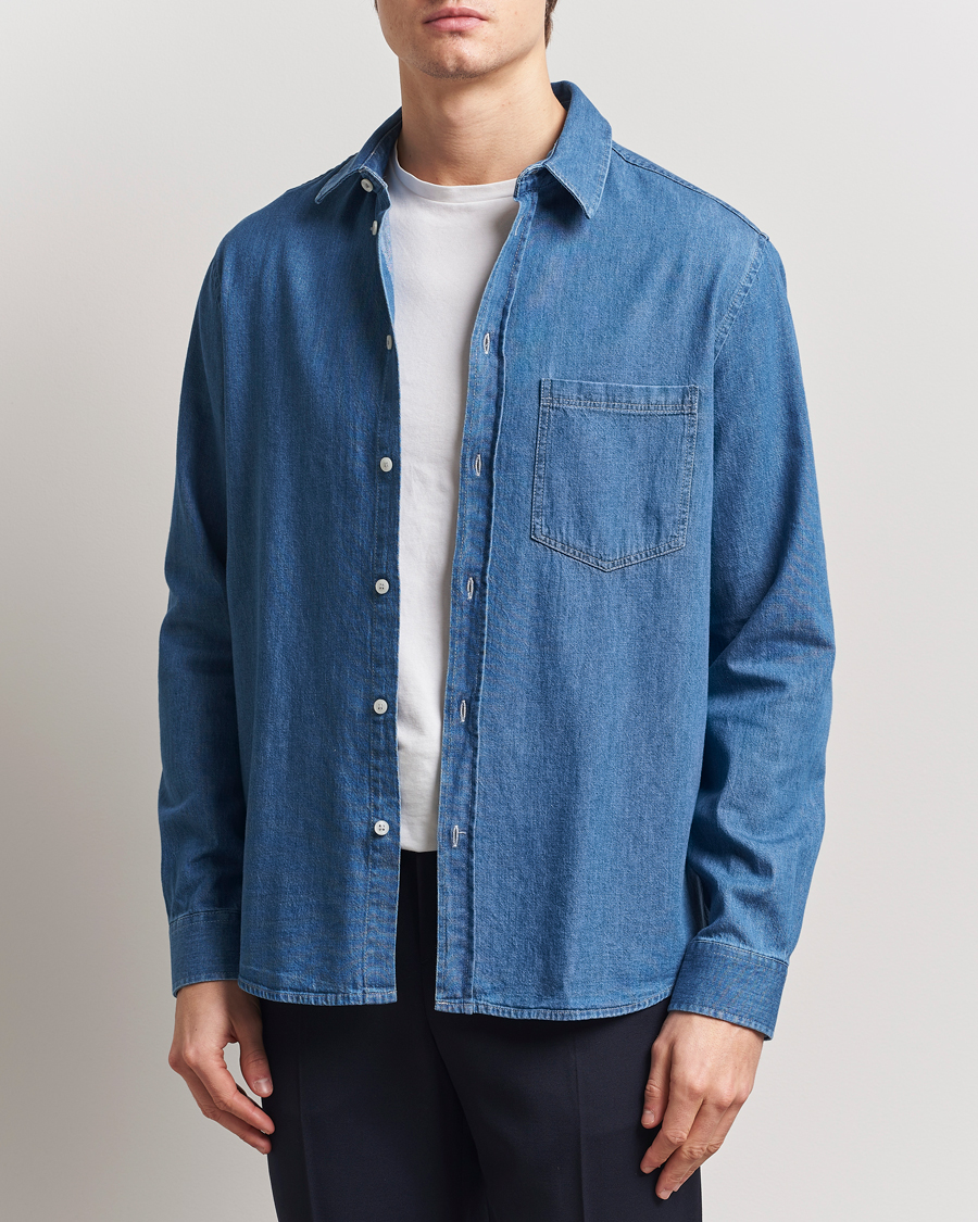 Herr | Skjortor | Samsøe Samsøe | Ryan Chambray Shirt Light Blue
