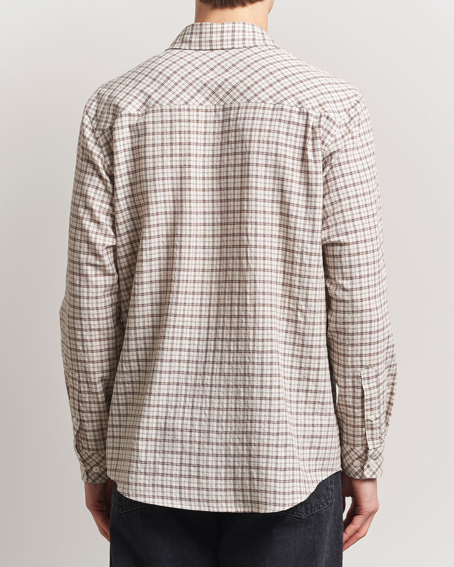 Herr | Skjortor | Samsøe Samsøe | Damon Viscose/Cotton Checked Shirt Canteen