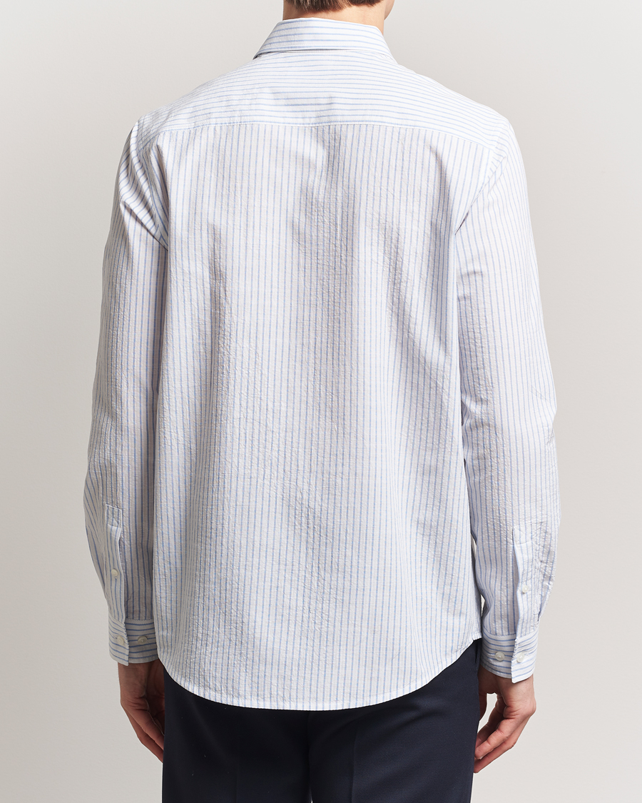 Herr | Skjortor | Samsøe Samsøe | Ryan Cotton Striped Shirt Blue/White