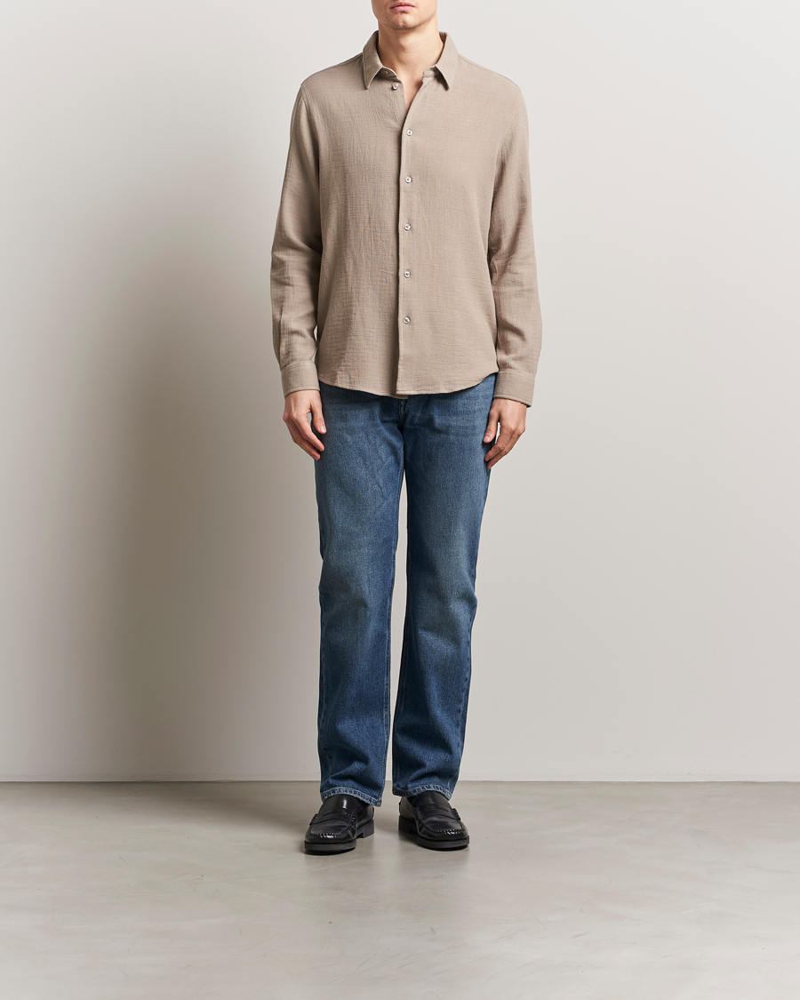 Herr | Skjortor | Samsøe Samsøe | Ryan Cotton/Linen Shirt Greige