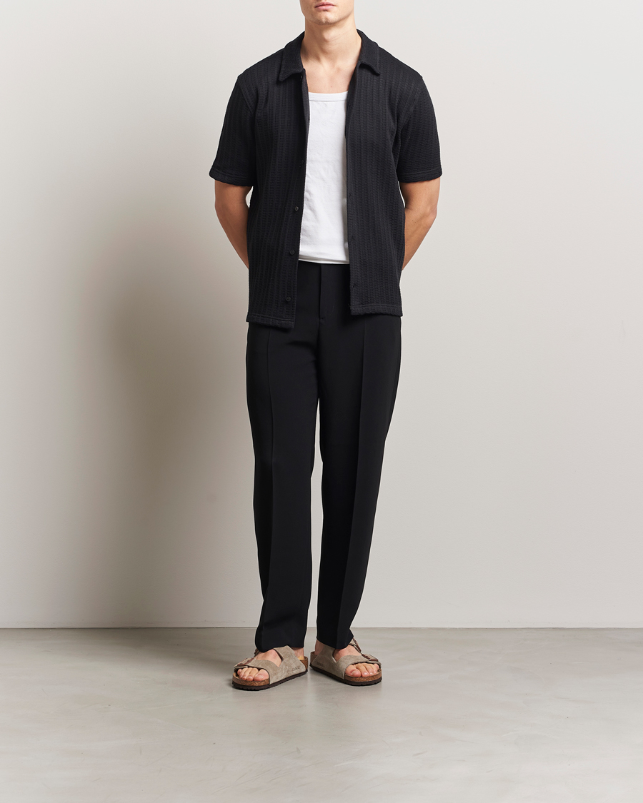 Herr | Skjortor | Samsøe Samsøe | Kvistbro Structured Short Sleeve Shirt Black