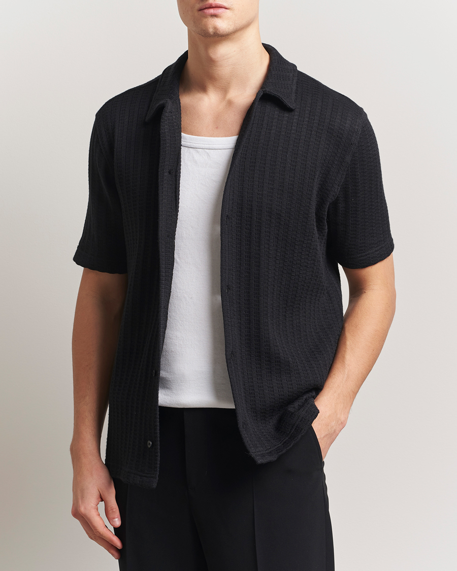 Herr | Skjortor | Samsøe Samsøe | Kvistbro Structured Short Sleeve Shirt Black