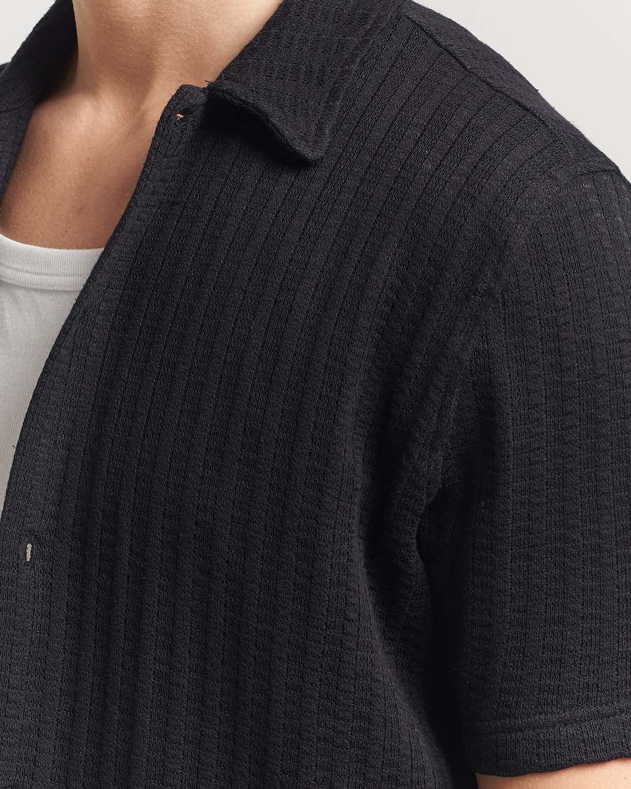 Herr | Skjortor | Samsøe Samsøe | Kvistbro Structured Short Sleeve Shirt Black