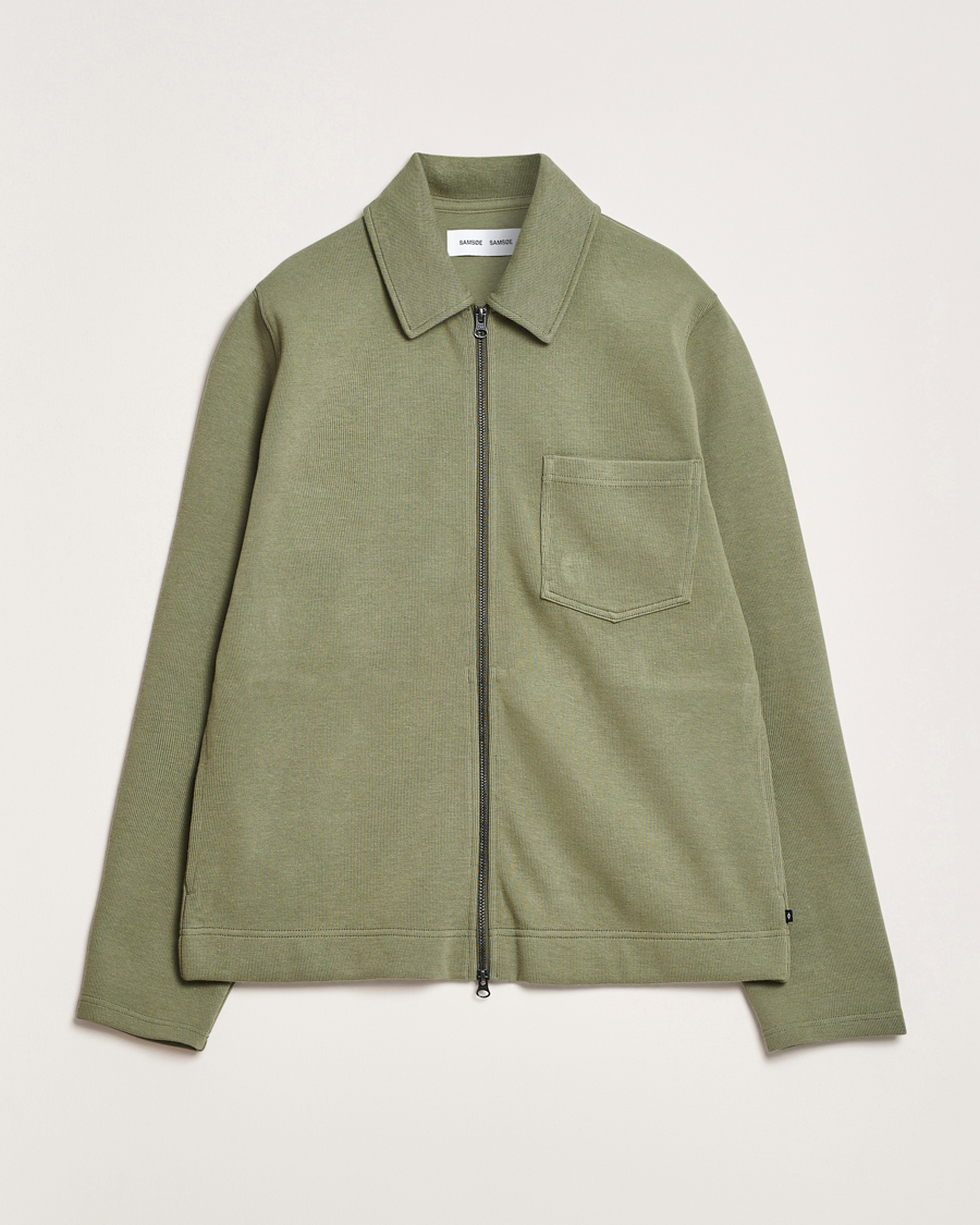 Herr | Tröjor | Samsøe Samsøe | Hannes Full Zip Sweater Four Leaf Clover