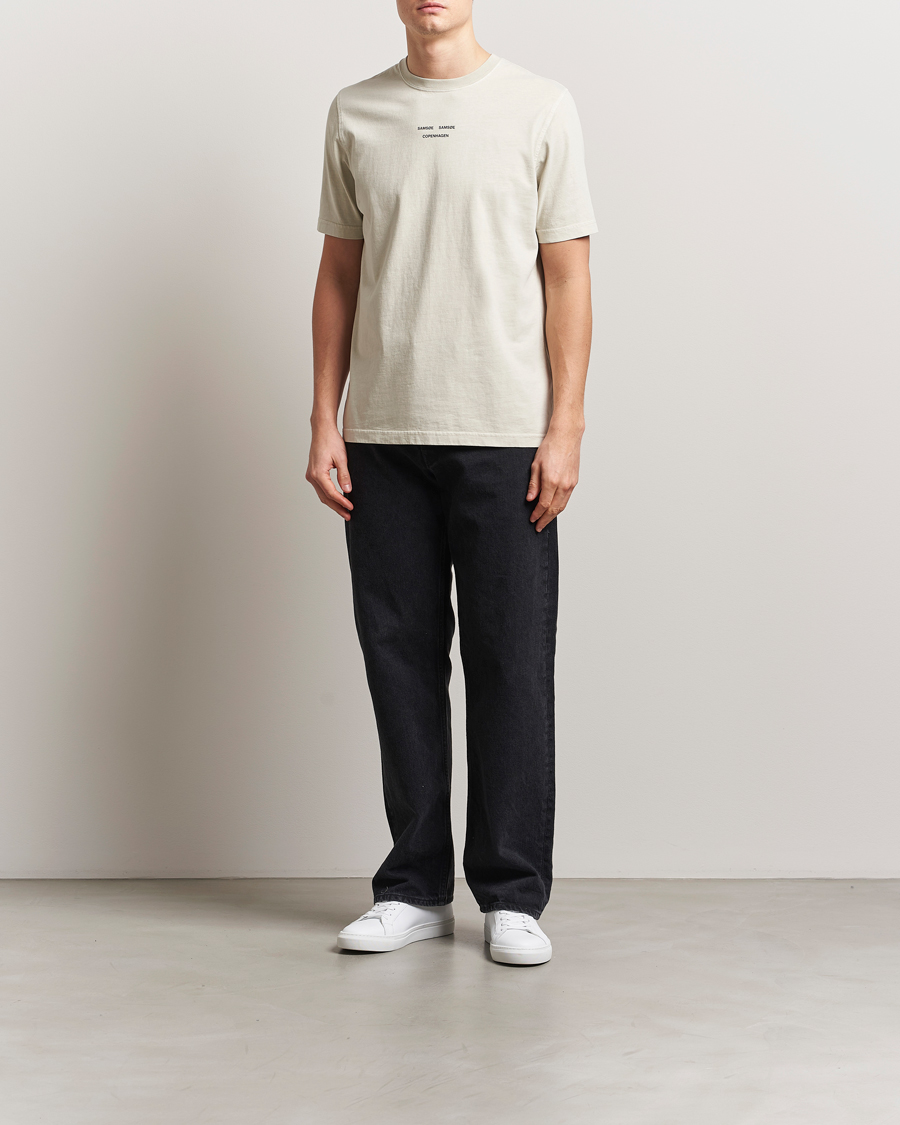 Herr | T-Shirts | Samsøe Samsøe | Marcus Center Logo T Crew Neck T-Shirt Moonstruck