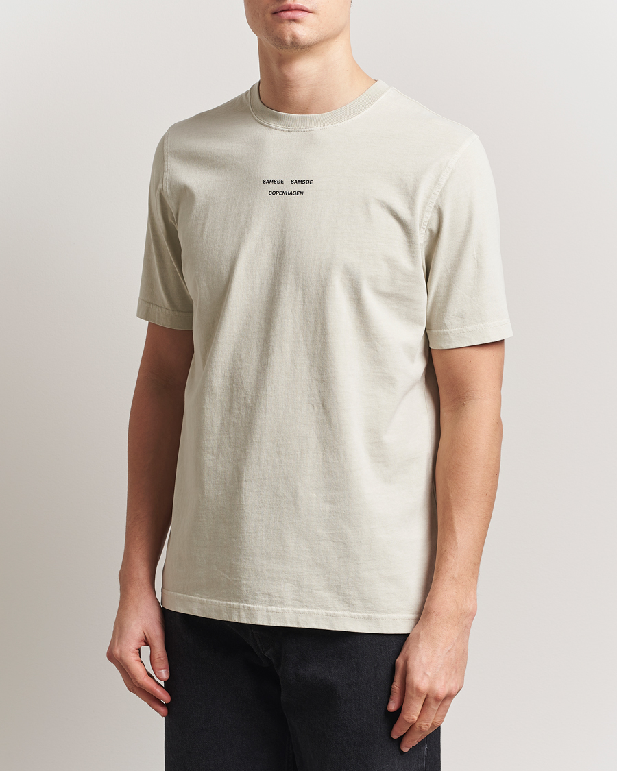Herr | T-Shirts | Samsøe Samsøe | Marcus Center Logo T Crew Neck T-Shirt Moonstruck