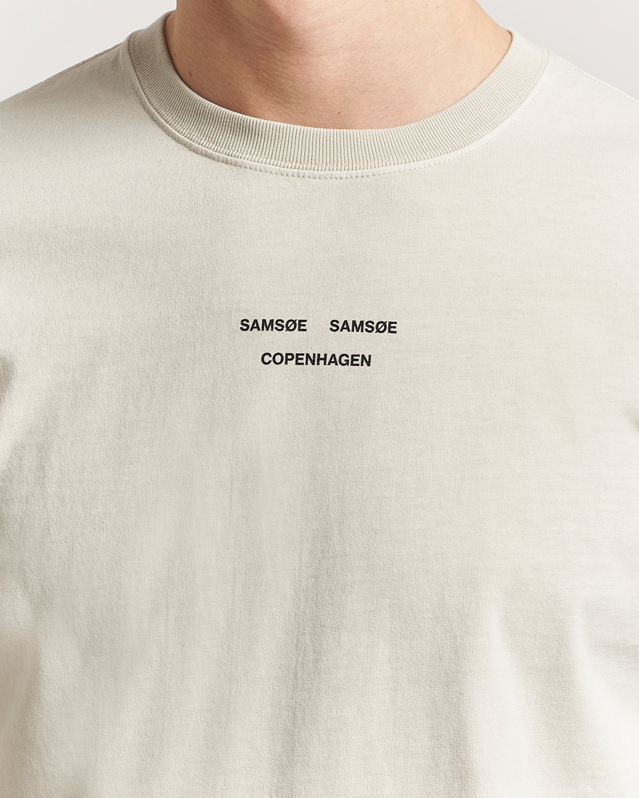 Herr | T-Shirts | Samsøe Samsøe | Marcus Center Logo T Crew Neck T-Shirt Moonstruck