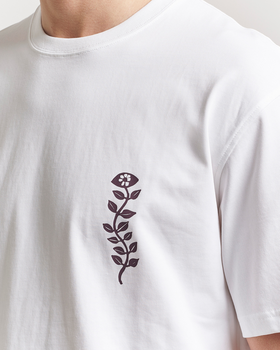 Herr | T-Shirts | Samsøe Samsøe | Time Printed Crew Neck T-Shirt White