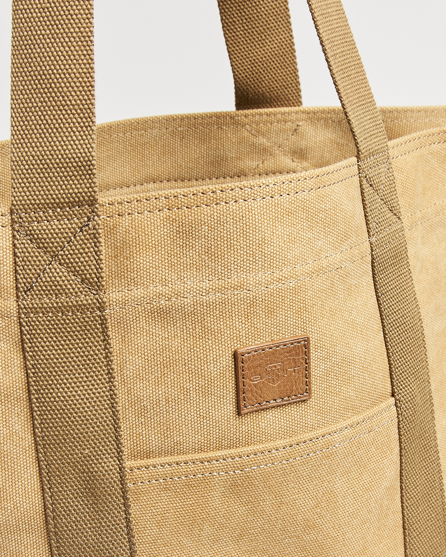Herr | Väskor | GANT | Washed Canvas Totebag Oak Beige