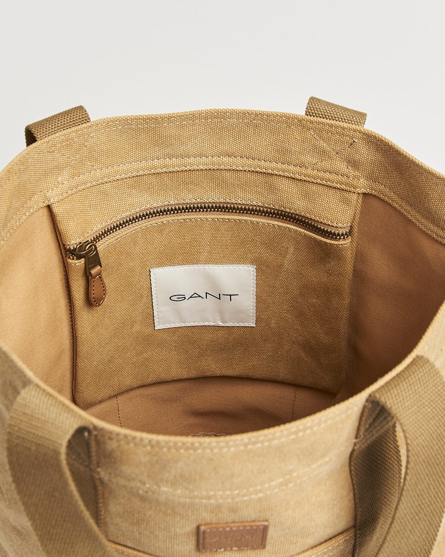 Herr | Väskor | GANT | Washed Canvas Totebag Oak Beige