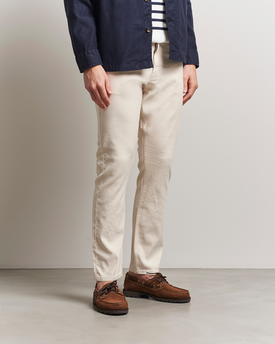 Herr | Byxor | GANT | Regular Cotton/Linen 5-Pocket Pants Putty