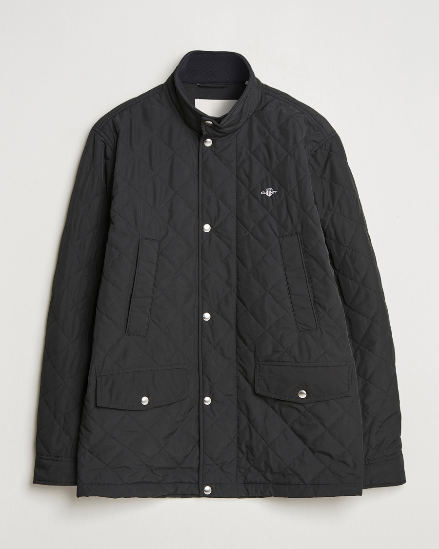 Herr | Jackor | GANT | Quilted Windcheater Mid-Length Jacket Black