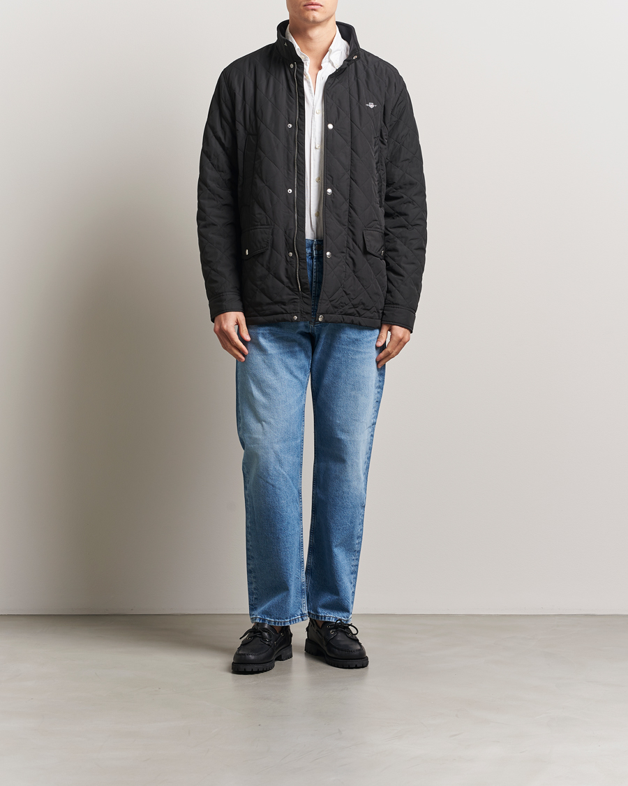 Herr | Jackor | GANT | Quilted Windcheater Mid-Length Jacket Black
