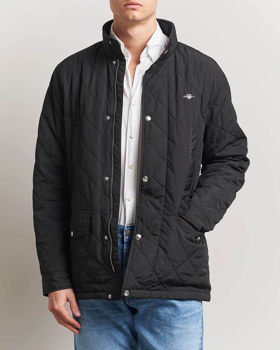 Herr | Jackor | GANT | Quilted Windcheater Mid-Length Jacket Black
