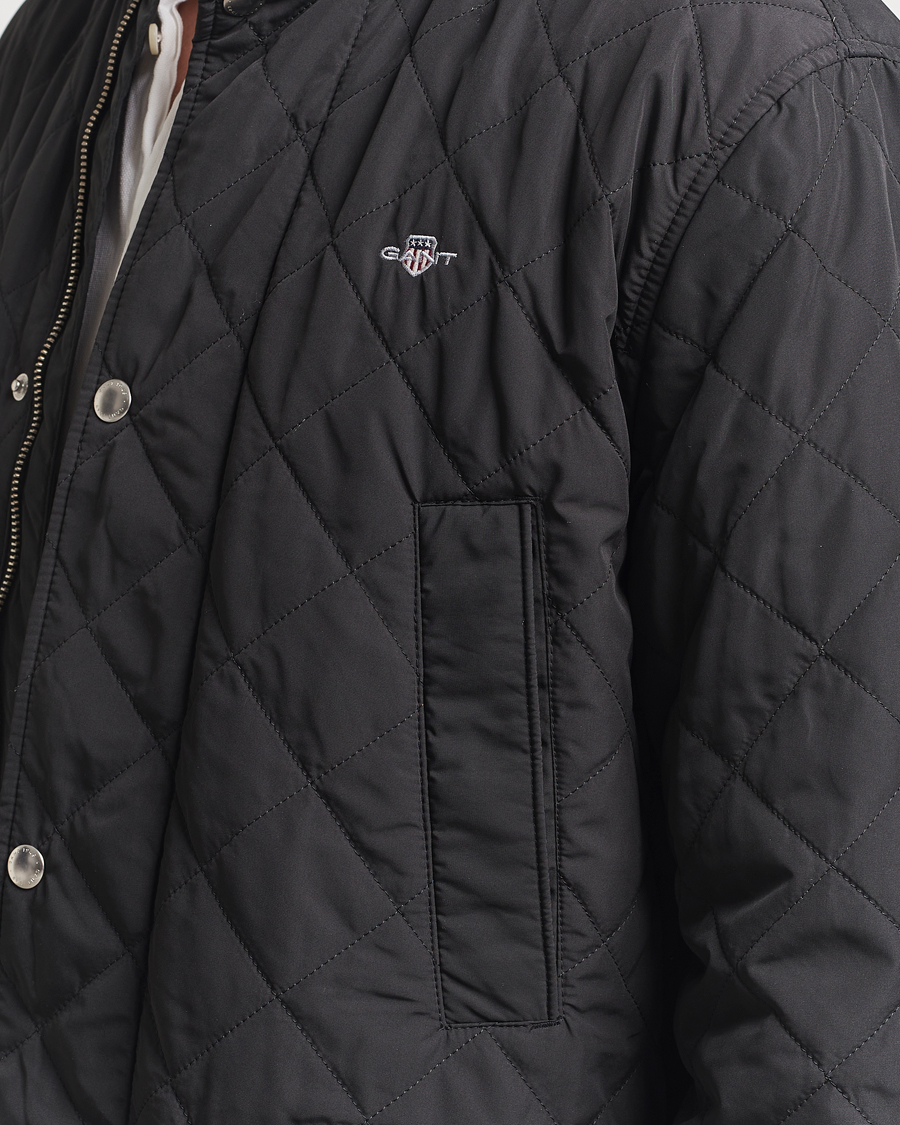 Herr | Jackor | GANT | Quilted Windcheater Mid-Length Jacket Black