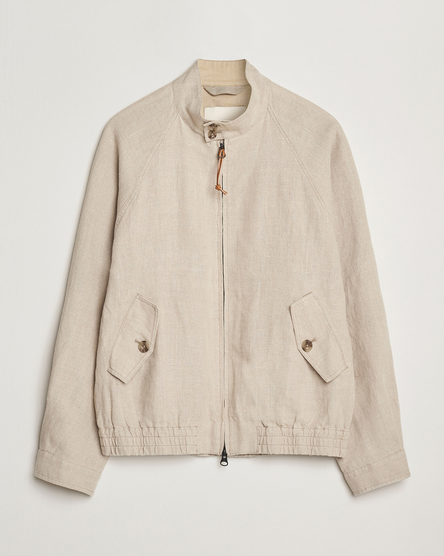 Herr | Jackor | GANT | Linen Harrington Jacket Dry Sand