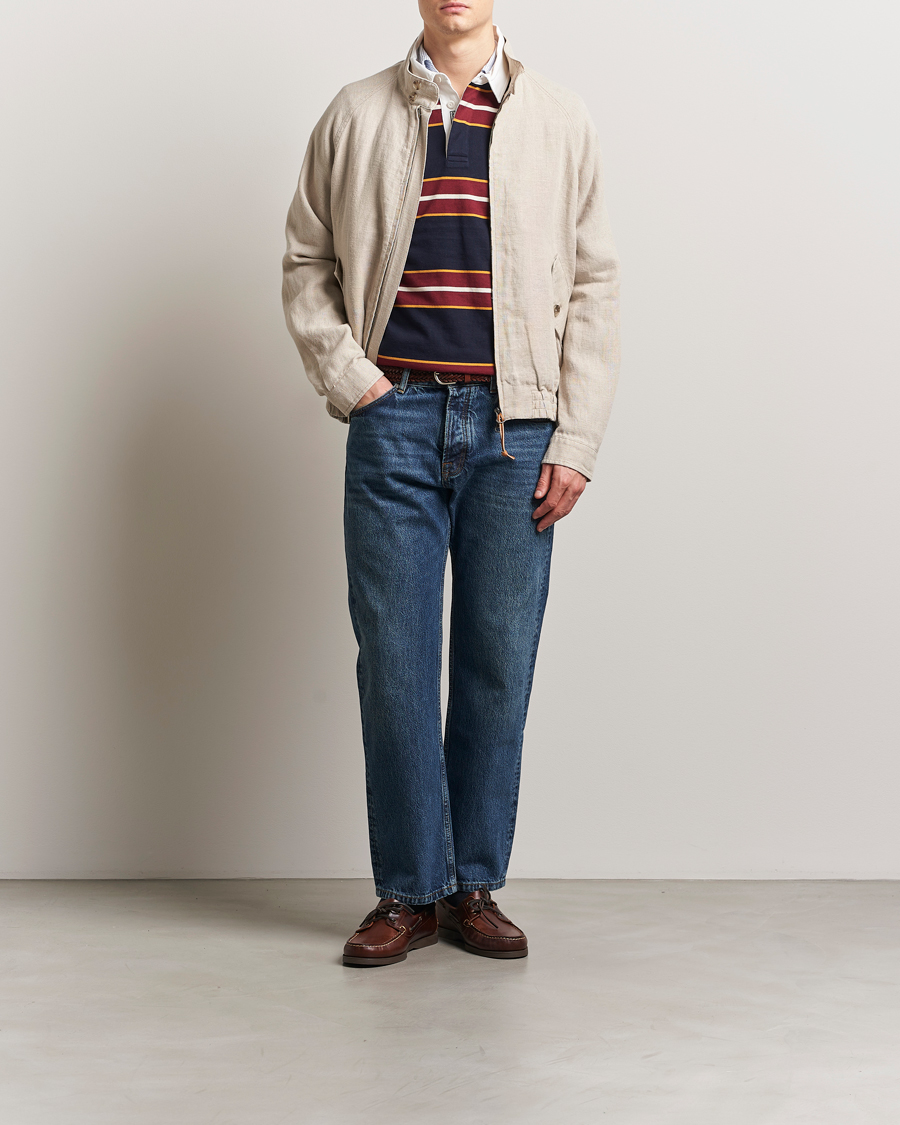 Herr | Jackor | GANT | Linen Harrington Jacket Dry Sand