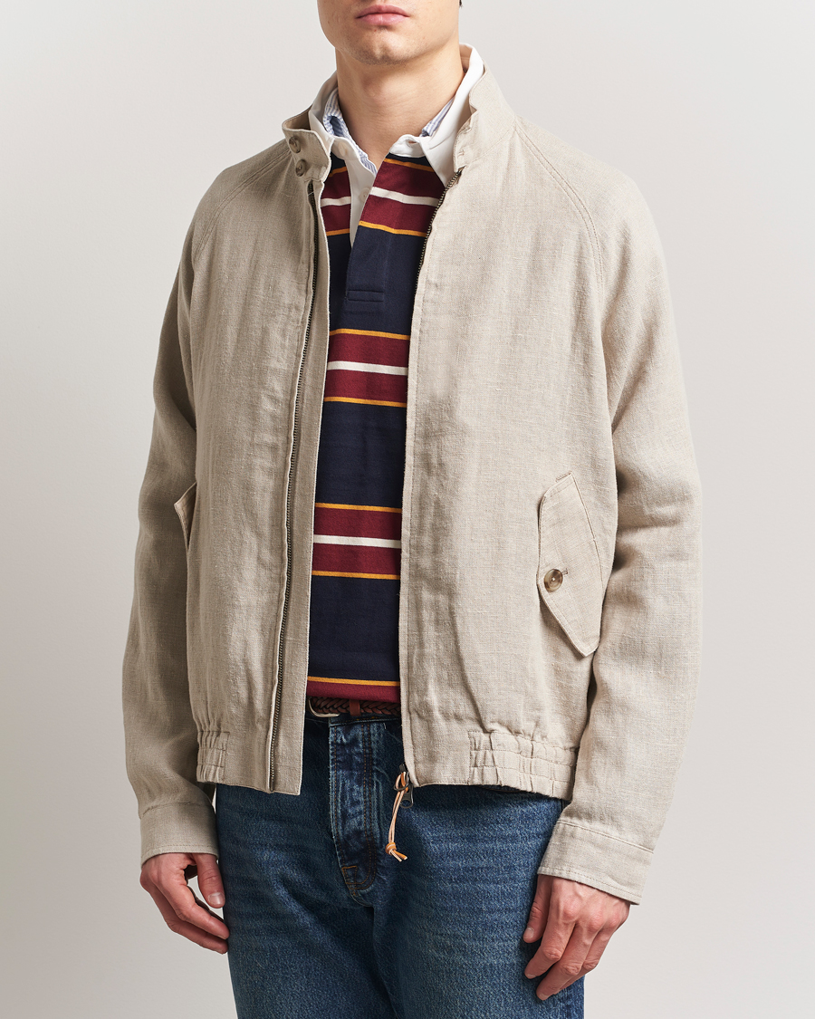 Herr | Jackor | GANT | Linen Harrington Jacket Dry Sand